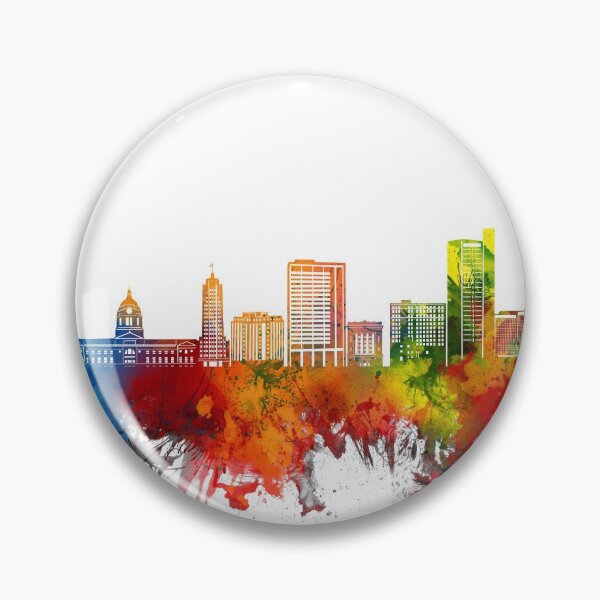 Item preview, fort wayne skyline watercolor designed and sold by BekimART2.