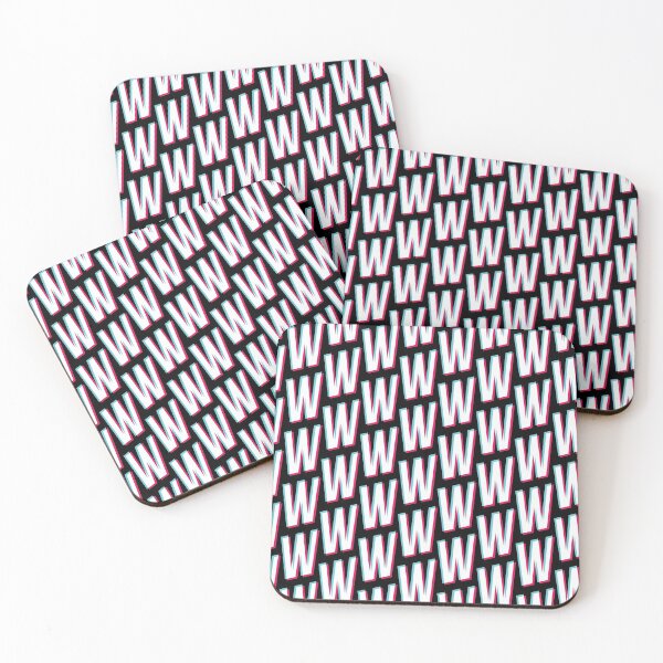 Item preview, Copy of letter W Tik Tok style glitch effect blue white red designed and sold by hendeJens.