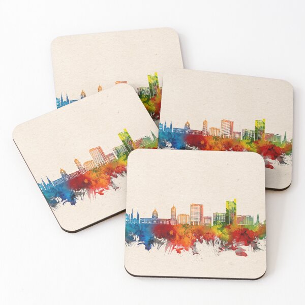 Artikelvorschau, Fort Wayne Skyline Aquarell 2 entworfen und verkauft von BekimART2.