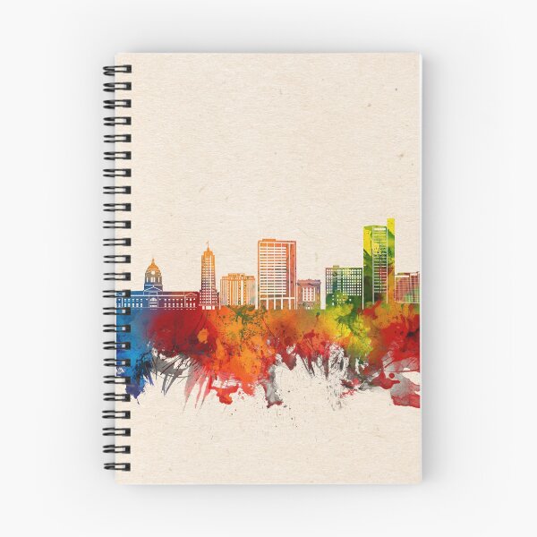 Item preview, fort wayne skyline watercolor 2 designed and sold by BekimART2.