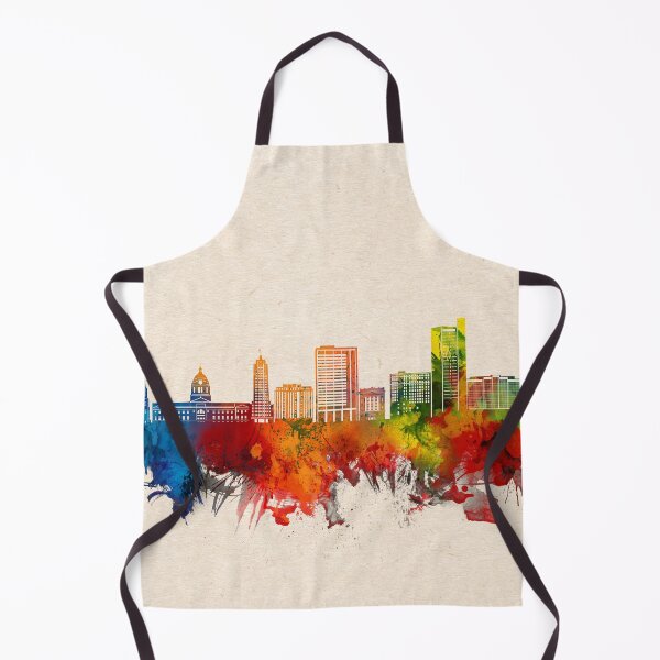 Item preview, fort wayne skyline watercolor 2 designed and sold by BekimART2.