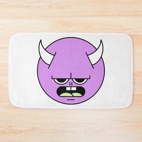 Item preview, Cynical Grumpy Purple Cute Monster Emoji designed and sold by PosterpartyCo.