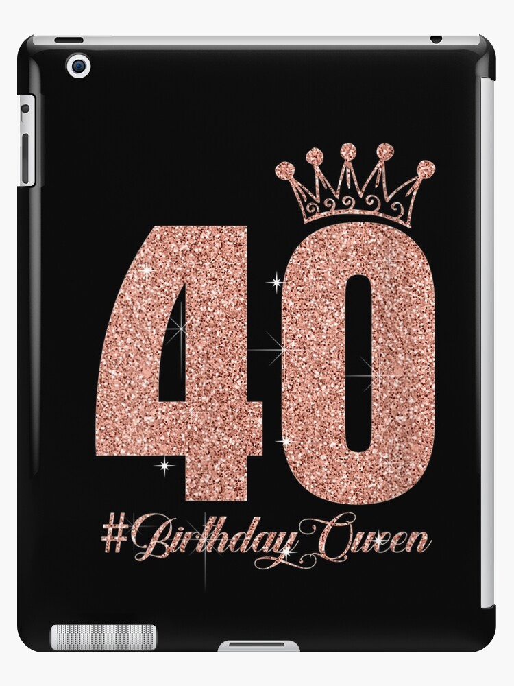 40 y Pisando Más Fuerte Que Nunca, 40 Años Cumpleaños Regalo de 40 Años  para Mujer iPad Case & Skin for Sale by InkItStudio
