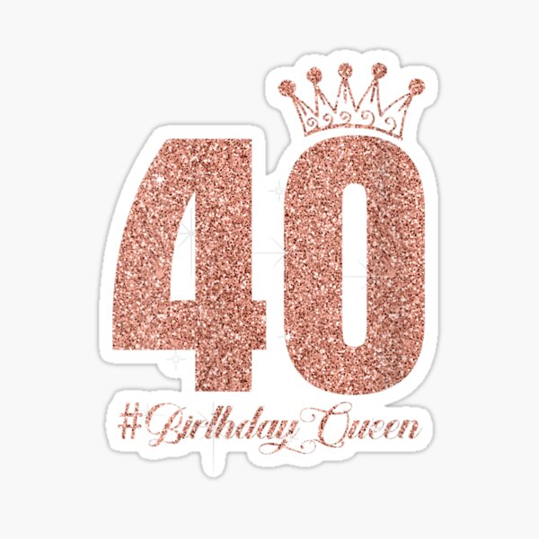40 corona 40 cumpleaños 40 años' Pegatina
