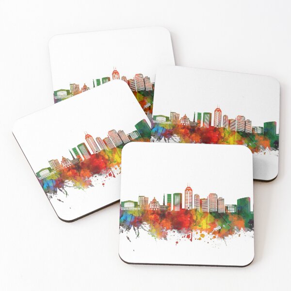Artikelvorschau, Aquarell Skyline von Indianapolis entworfen und verkauft von BekimART2.