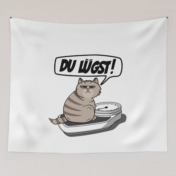 Item preview, Funny fat cat on scales - saying: You lie! designed and sold by AvilionDesigns.