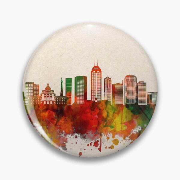 Item preview, indianapolis skyline watercolor 2 designed and sold by BekimART2.