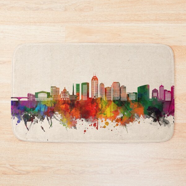 Item preview, indianapolis skyline watercolor 2 designed and sold by BekimART2.