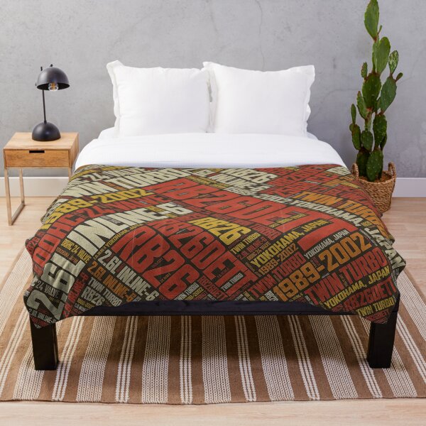 R32 Skyline GT-R Magazine Style Print Throw Blanket