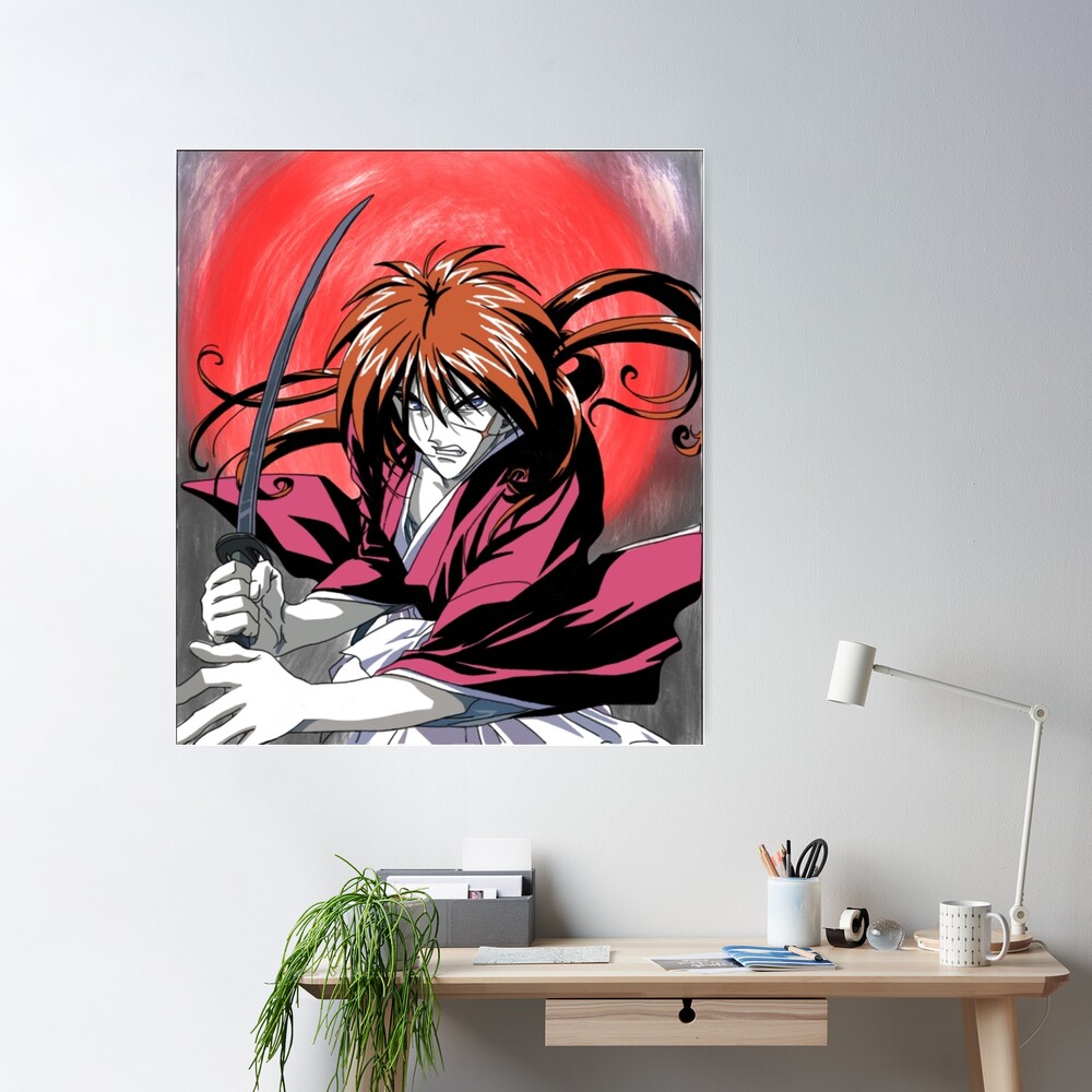 Himura Kenshin Rurouni Kenshin Drawing For Otaku Poster for Sale by  jerestudio