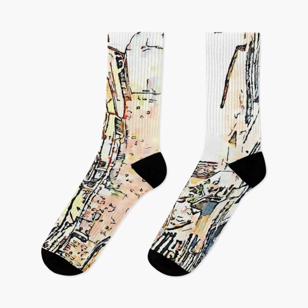 Item preview, Barbarano Romano: street with tower designed and sold by Giuseppe Cocco.