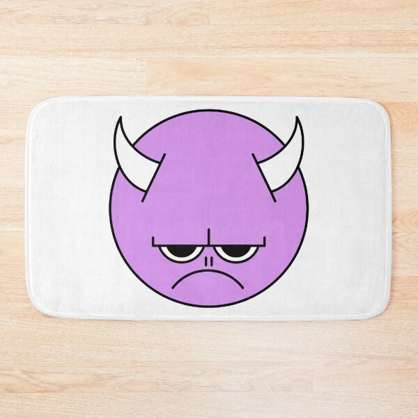 Item preview, Angry Grumpy Purple Cute Monster Emoji designed and sold by PosterpartyCo.