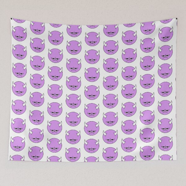 Item preview, Angry Grumpy Purple Cute Monster Emoji designed and sold by PosterpartyCo.