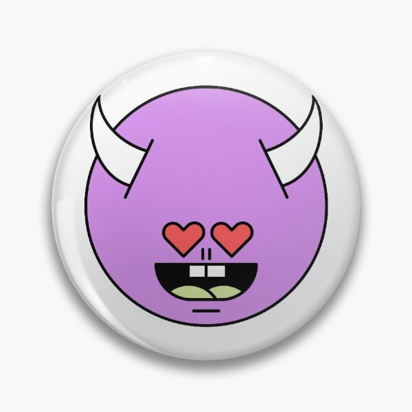 Item preview, Lovestruck Heart Eyes Purple Cute Monster Emoji designed and sold by PosterpartyCo.