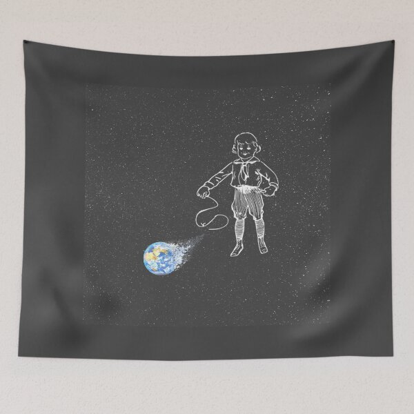 Item preview, Kid Spinning Blue Earth  designed and sold by MinimalSketches.