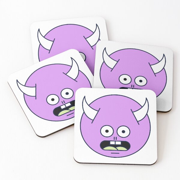 Item preview, Shocked Purple Cute Monster Emoji designed and sold by PosterpartyCo.
