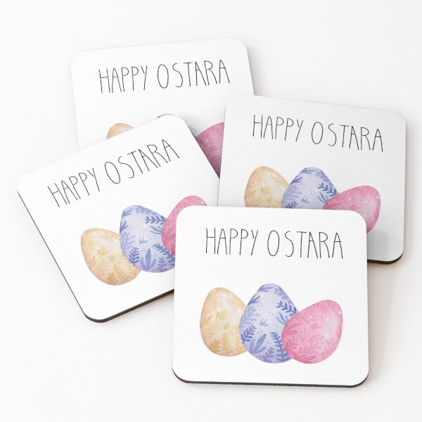 Item preview, Happy Ostara with Gold, Blue, and Pink Eggs designed and sold by cedarandsalt.