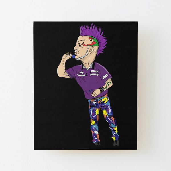 Peter wright cartoon drawing Wood Mounted Print