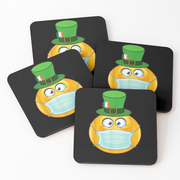 Item preview, St Patrick's Day Face Mask Irish Shamrock On Hat Funny  designed and sold by melisenda.