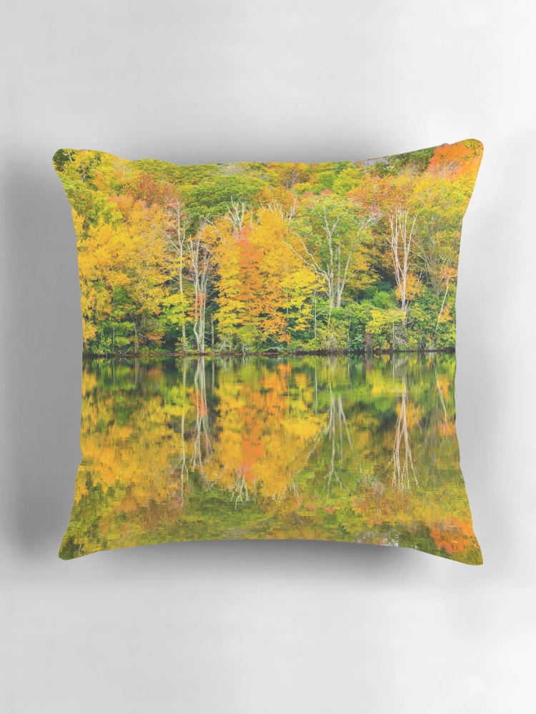Thumbnail 3 of 4, Pillow, Fall Reflections designed and sold by Roselyn Shoko.