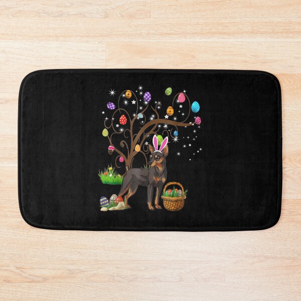 Item preview, Miniature Pinscher Easter Day Eggs Tree Bunny Easter Day  designed and sold by melisenda.
