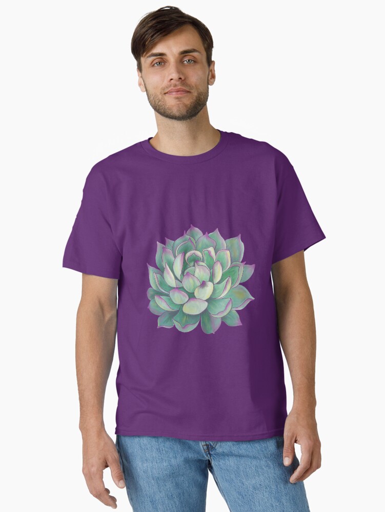 Thumbnail 2 of 7, Classic T-Shirt, Succulent plant designed and sold by redqueenself.
