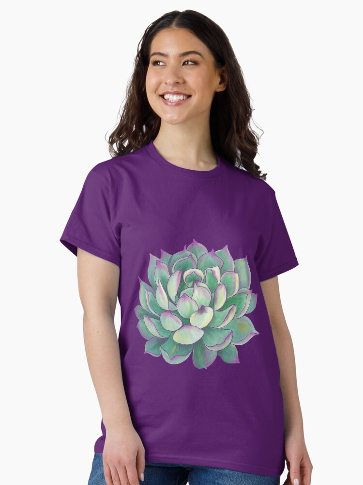 Thumbnail 1 of 7, Classic T-Shirt, Succulent plant designed and sold by redqueenself.