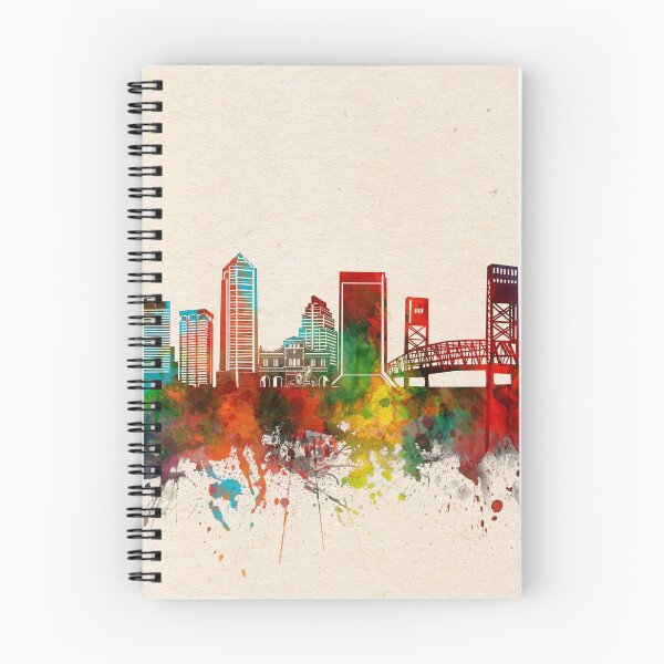 Item preview, jacksonville skyline watercolor designed and sold by BekimART2.