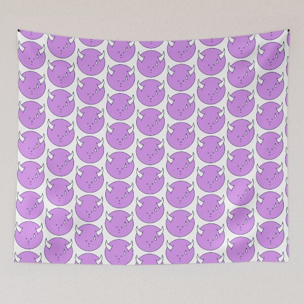 Item preview, Nervous Sweaty Purple Cute Monster Emoji designed and sold by PosterpartyCo.