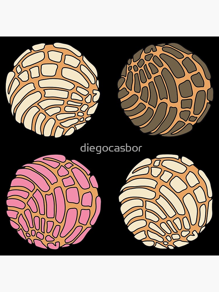 Mexican sweet bread conchas sticker pack Canvas sold by Collinsworth, SKU  40945318