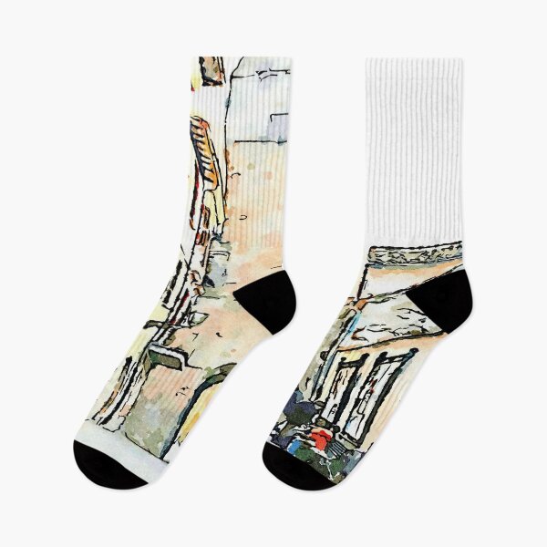 Item preview, Barbarano Romano: street with tower and acrobats designed and sold by Giuseppe Cocco.