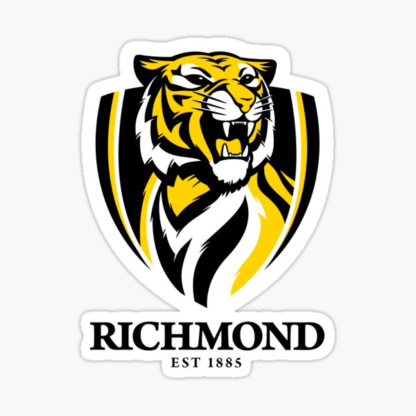 17 Stickers AFL Richmond Tigers Sticker Set - S1 Stickers 