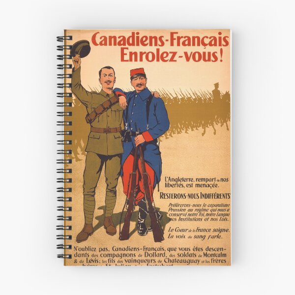 Item preview, French-Canadians enlist! 1915 Canadian War Poster designed and sold by retrochoose.