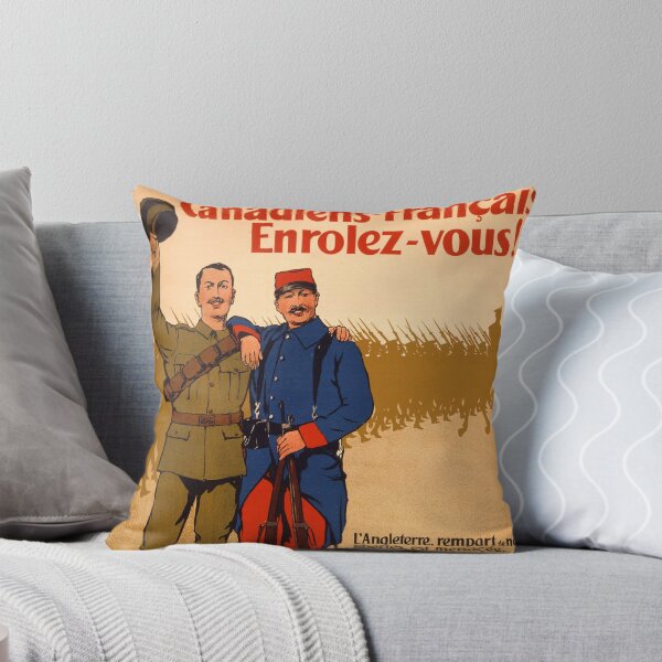 Item preview, French-Canadians enlist! 1915 Canadian War Poster designed and sold by retrochoose.
