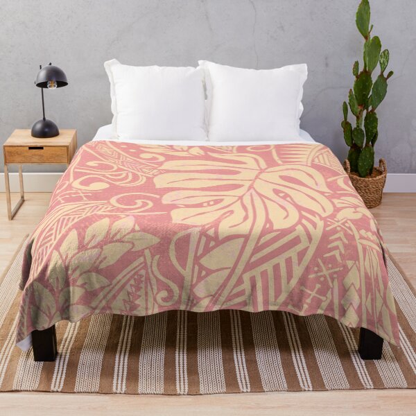 Item preview, Coral Tropical Leaf designed and sold by sunnthreads.