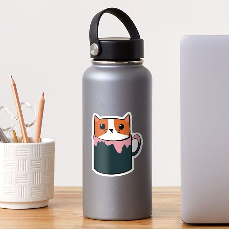 Oscar the Cattuccino Kitten Sticker
