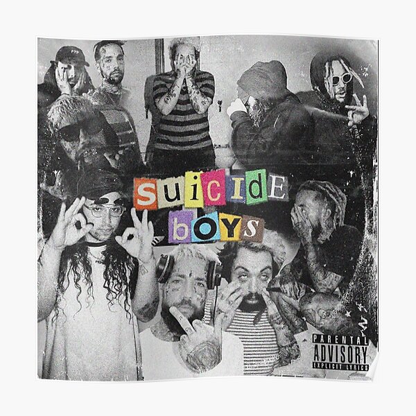 Suicideboys decken Papierbrieferstellung ab Poster