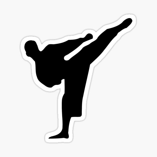 Karate silhouette Sticker