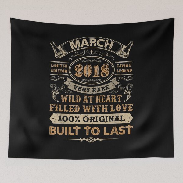 Item preview, 3rd Birthday Gifts Vintage Retro March 2018 3 Years Old  designed and sold by melisenda.