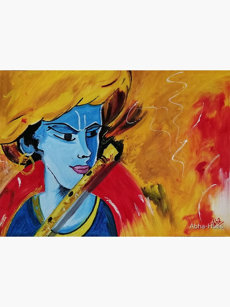 "Oil painting of lord krishna art" Poster by AbhaHues Redbubble