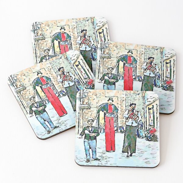 Item preview, Barbarano Romano: three acrobats designed and sold by Giuseppe Cocco.