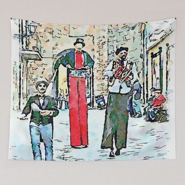 Item preview, Barbarano Romano: three acrobats designed and sold by Giuseppe Cocco.