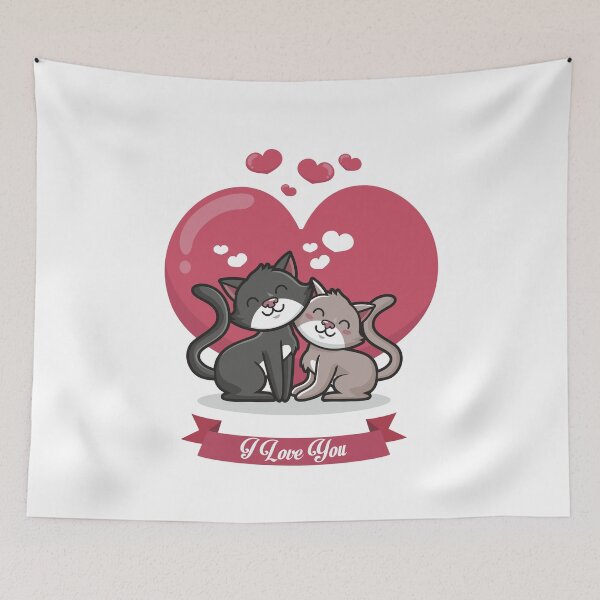 Item preview, i love you Couple Cat  designed and sold by Haxino.