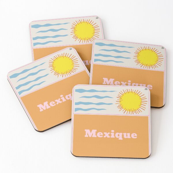 Item preview, Minimalist Mid Century Modern Orange Mexico Mexique Travel poster French 1960s designed and sold by adrienne75.