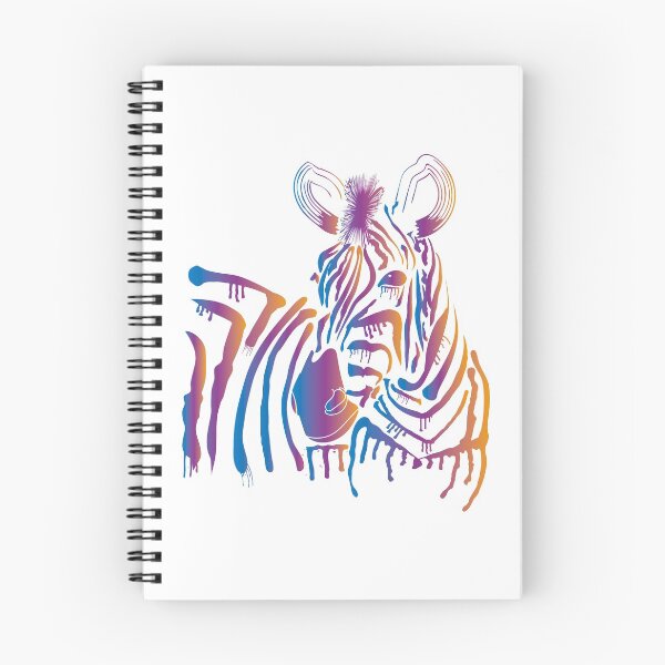 Item preview, Colorful Zebra Drip Effect Brush Drawing Line Art designed and sold by OmmeDesigns.