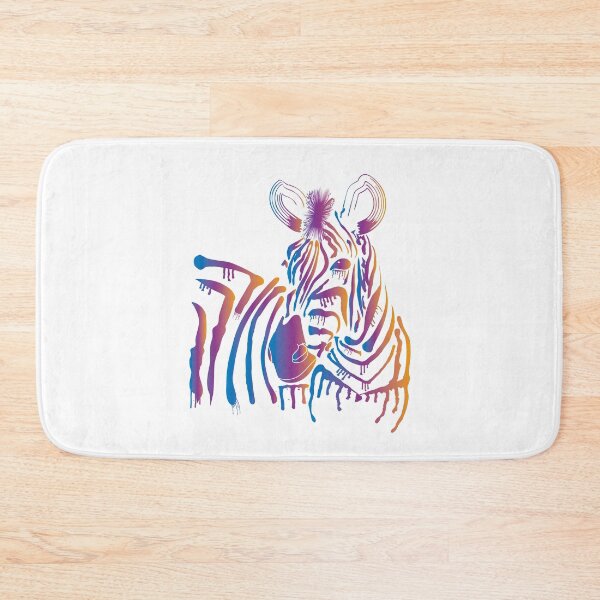 Item preview, Colorful Zebra Drip Effect Brush Drawing Line Art designed and sold by OmmeDesigns.