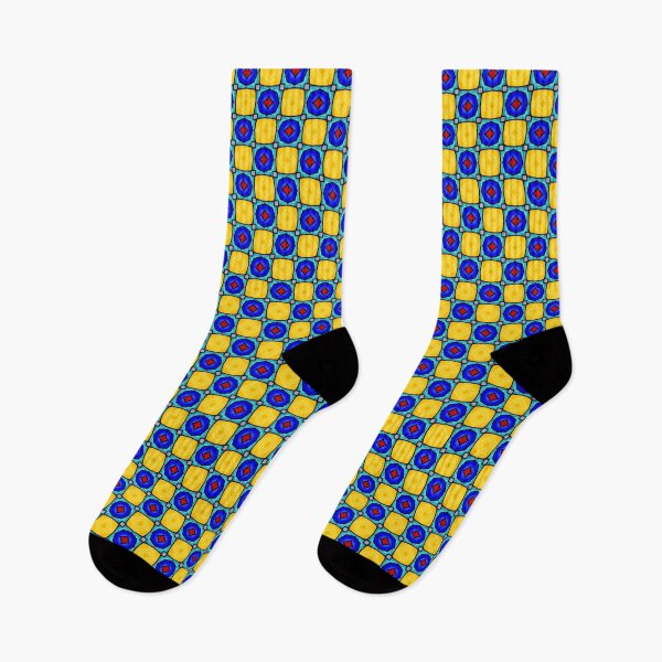 Item preview, Yellow and Blue Polygon Tile Pattern designed and sold by Rivercoatl.