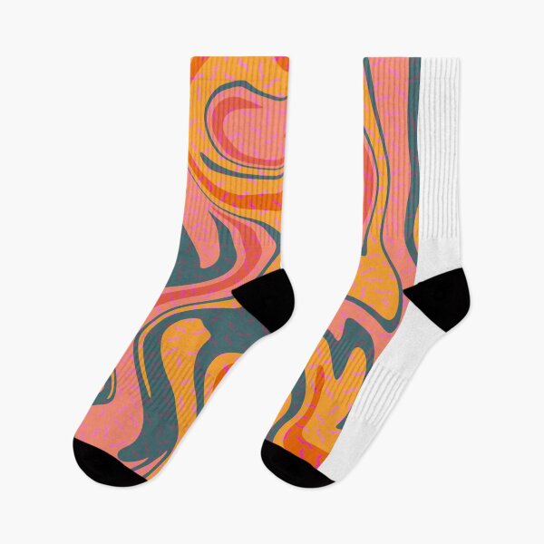 Item preview, DOUBLE WAVE Abstract groovy retro art designed and sold by Emily Zigo.