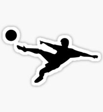 Pegatina Silueta de tiro horizontal de fútbol