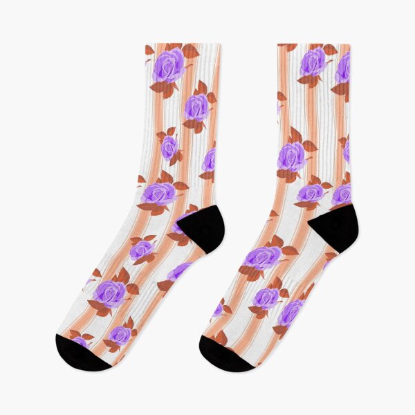 Item preview, Autumn roses in stripes designed and sold by MadameCat-Art.